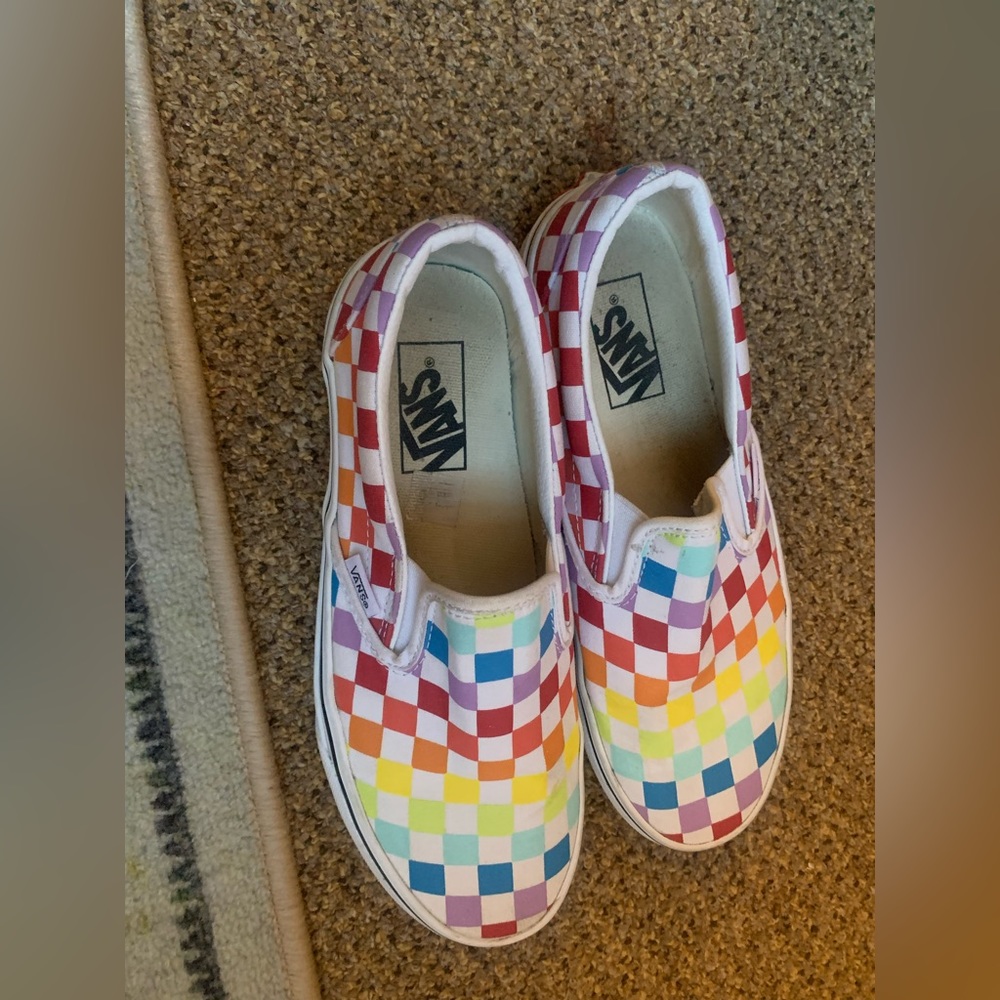 Rainbow Checkered Vans